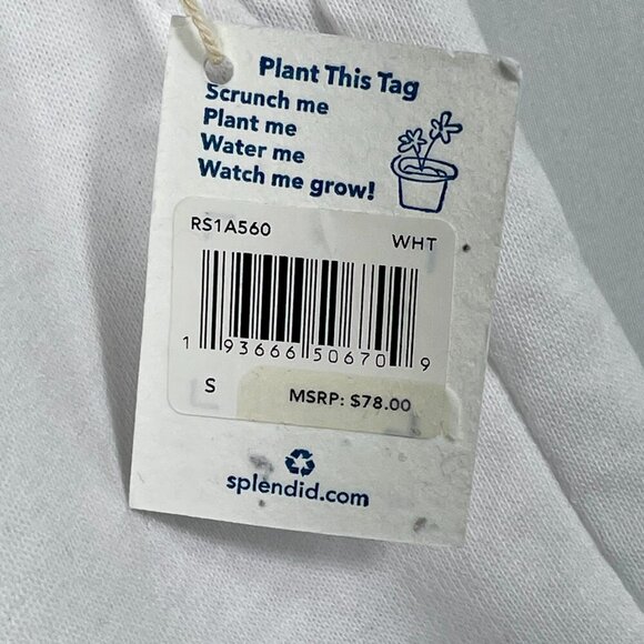 NWT Splendid Terry Drawstring Waist Eco Shorts White Womens S (4-6) Beach Summer - Picture 11 of 13